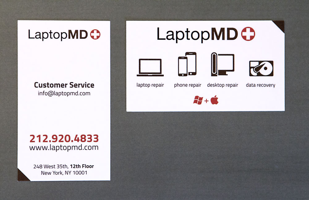 LaptopMD Business Cards 